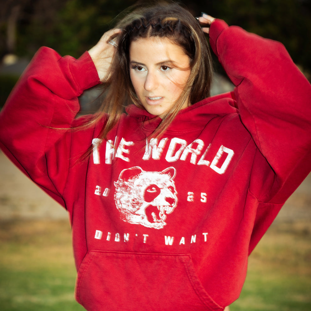 red like the sweatshirt in his car